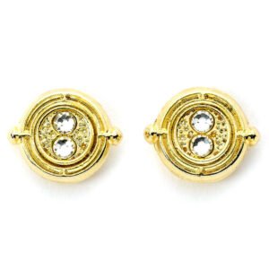 Harry Potter Time Turner gold plated stud earrings