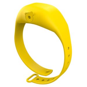 Pulseira Ajustável com Dispenser de Gel Amarelo