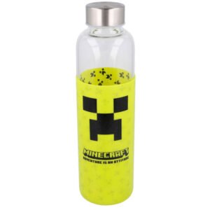 Garrafa de Vidro Borosilicato Minecraft 585ml