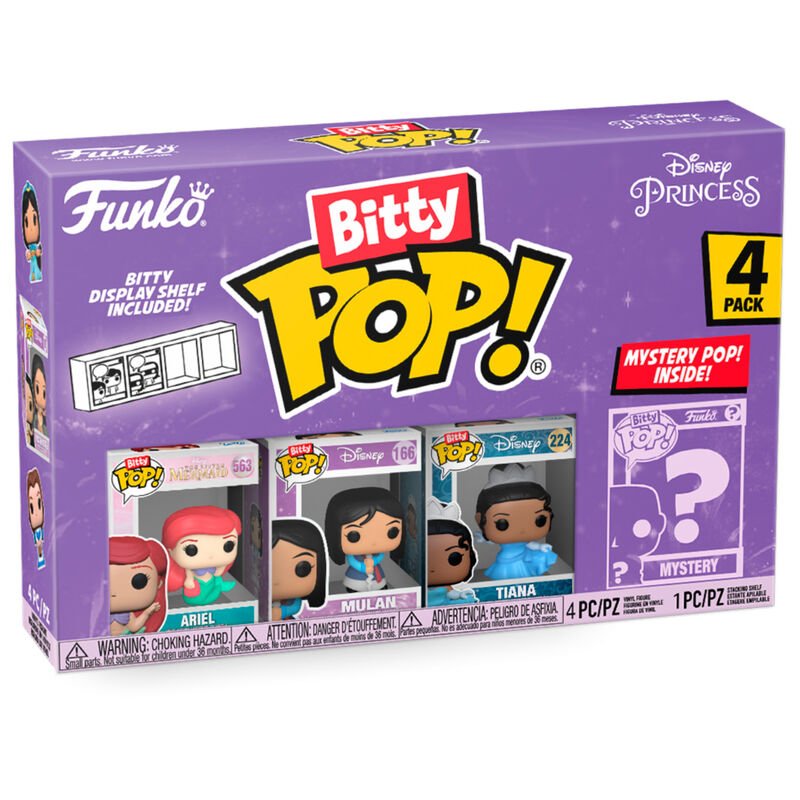 Blister 4 Figuras Bitty POP Disney Princess Ariel