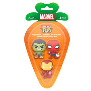 Carrot Pocket POP blister 3 figures Marvel Spiderman Hulk Iron Man easter