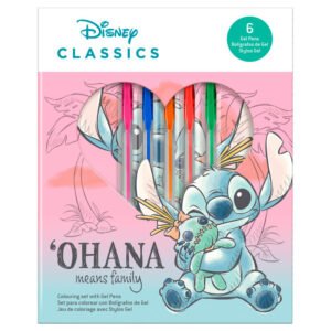 Disney Stitch activity notebook + 6 gel pens set