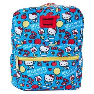 Mochila Loungefly Hello Kitty 50 Anos - 24cm