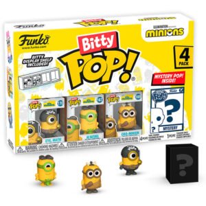 Blister 4 Figuras Bitty POP Minions - Coleção Geek