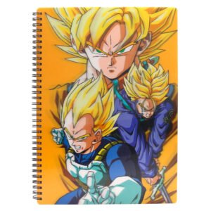 Caderno Dragon Ball Z Saiyans A4 com Efeito 3D