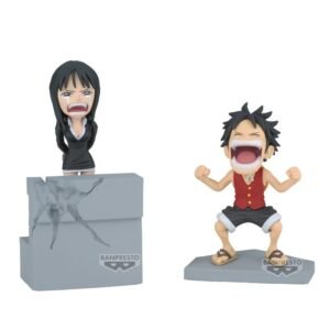 Figura Colecionável Luffy & Nico Robin - 10cm