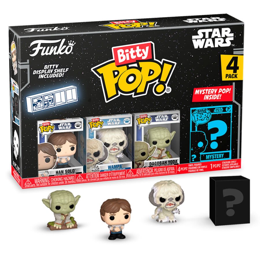 Blister 4 Figuras Bitty POP Star Wars - Han Solo