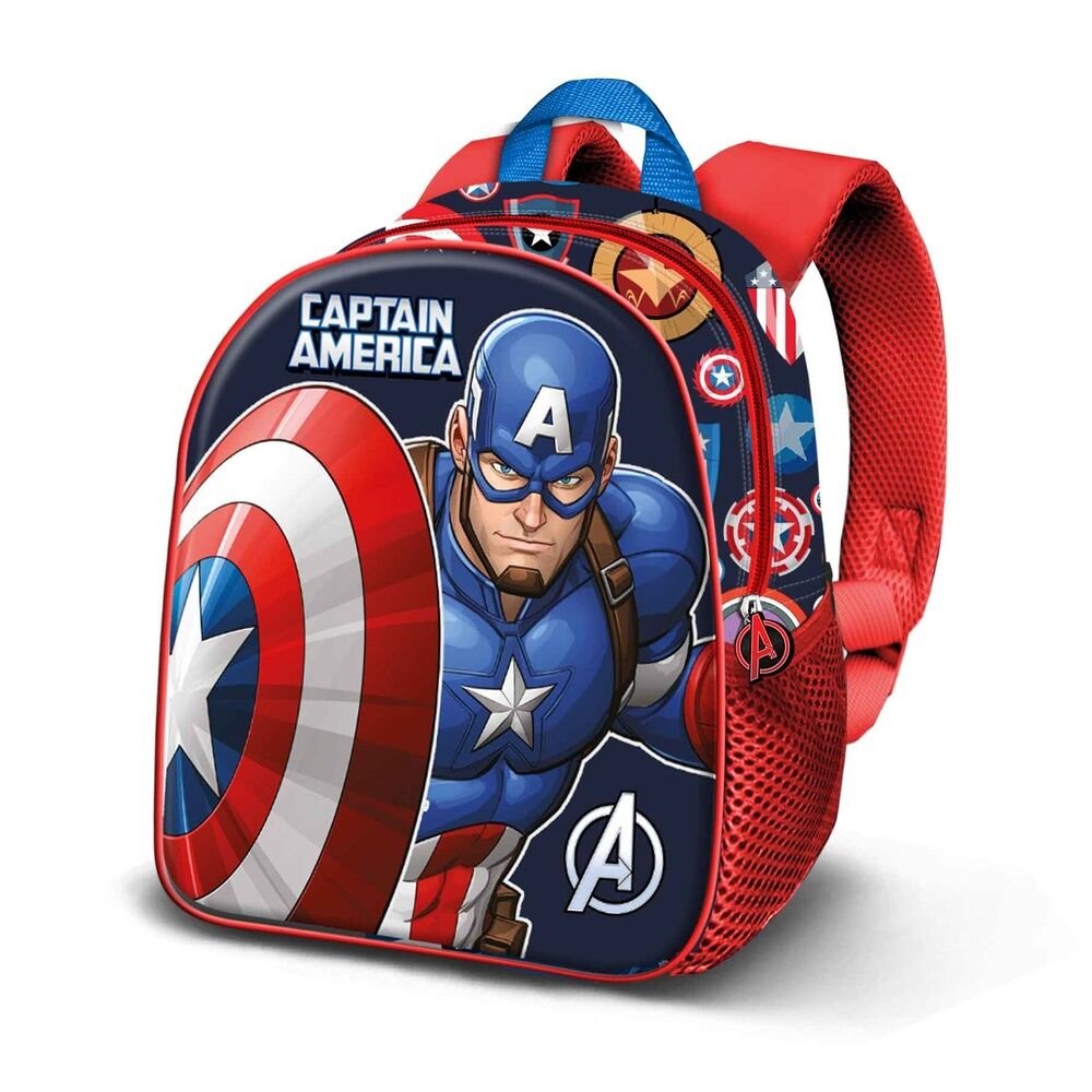 Mochila 3D Capitão América 31cm para os Pequenos Heróis