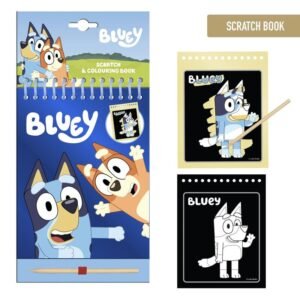 Bluey scratch stationery set