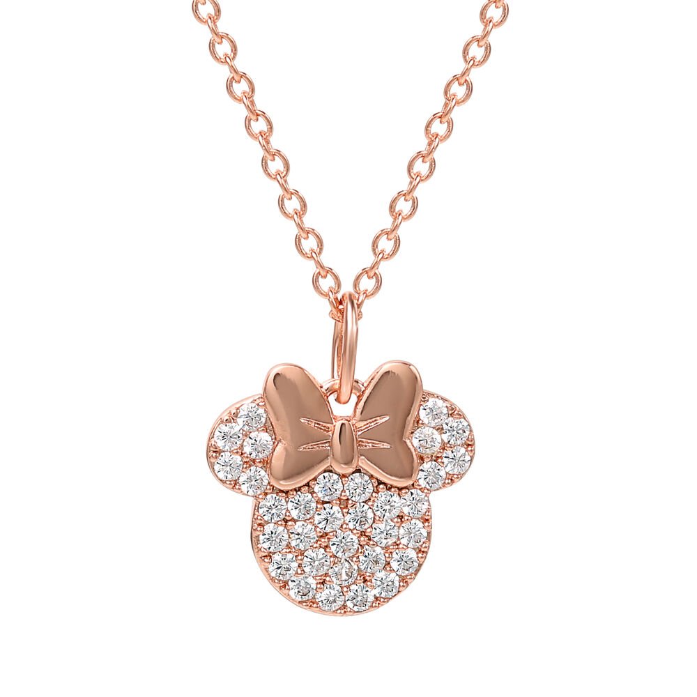 Colar e Brincos Minnie em Ouro Rosa