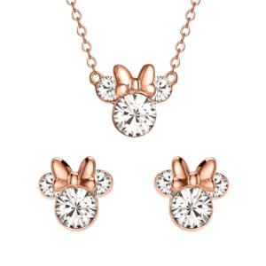 Conjunto Minnie: Colar e Brincos em Cristal