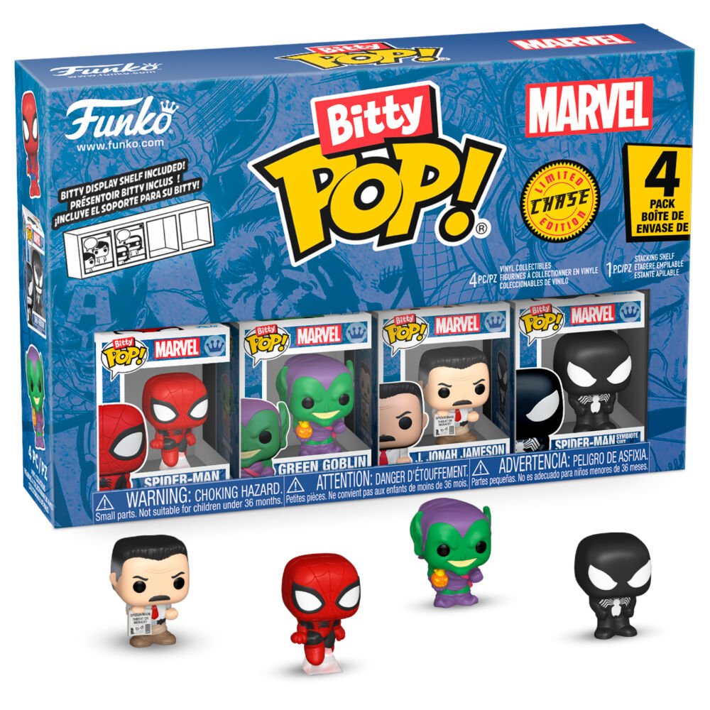 Blister 4 Figuras Bitty POP Marvel Spider-Man