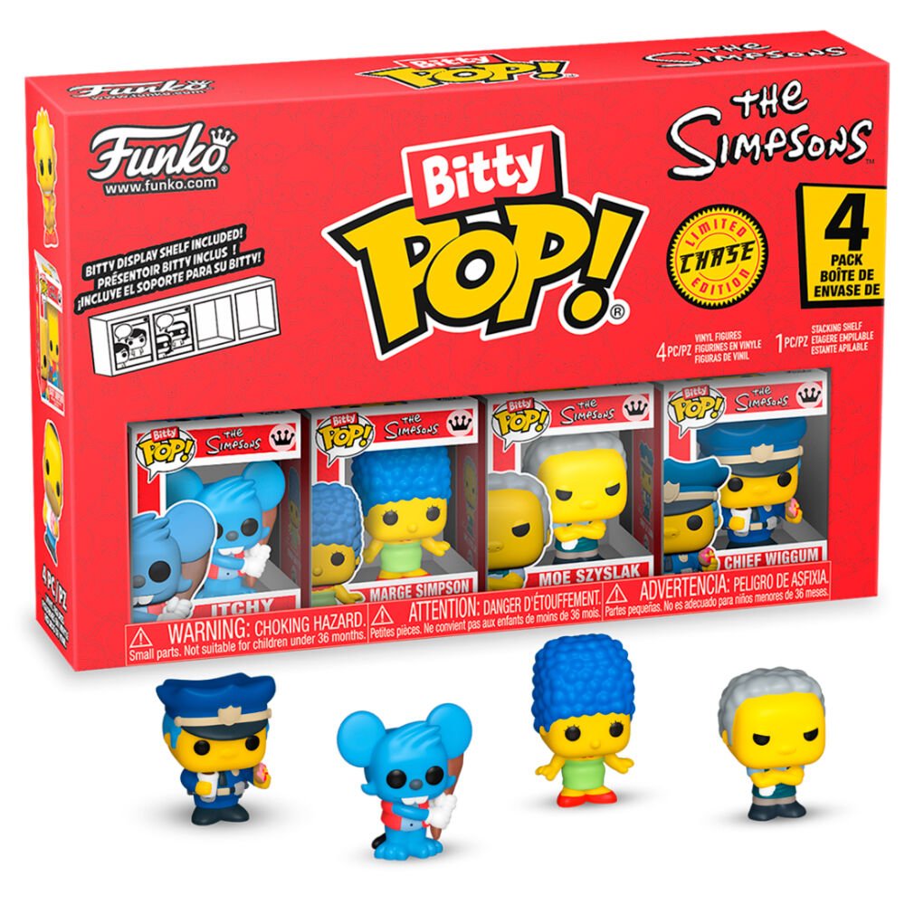 Pack de 4 Figuras Bitty POP The Simpsons - Itchy