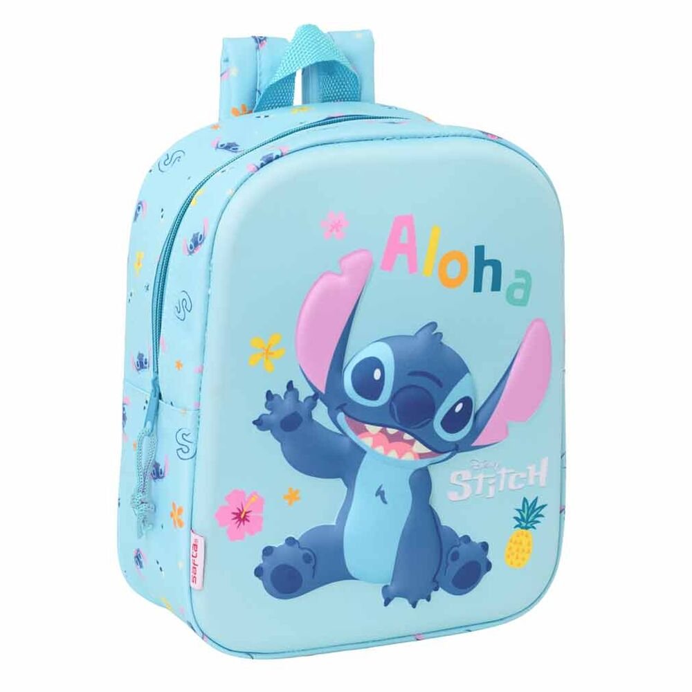 Mochila 3D Disney Stitch - 27cm para Pré-Escolar