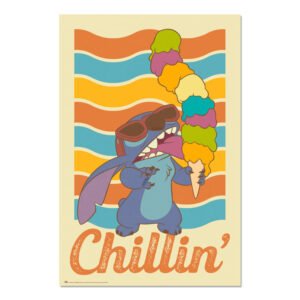 Póster Disney Stitch Chillin - Geek Art