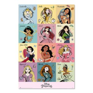 Póster das Princesas da Disney - Estilo Geek