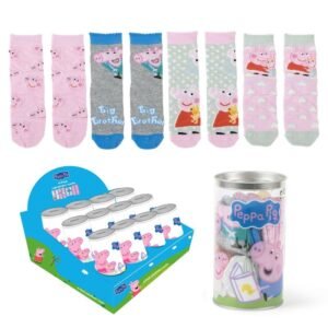 Meias Peppa Pig - 4 Pares para os Pequenos