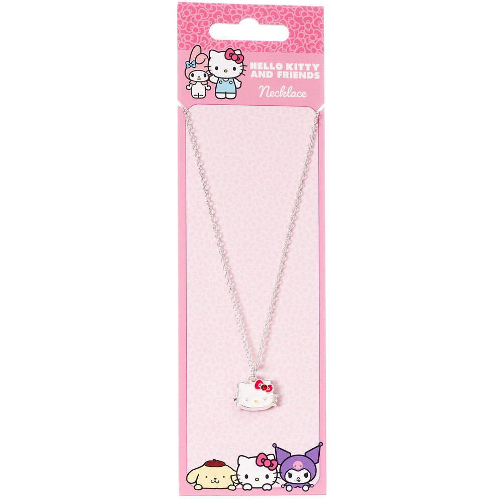 Colar Hello Kitty em Metal Dourado com Cristais