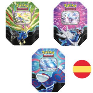 Spanish Pokemon assorted Collectible card game tin