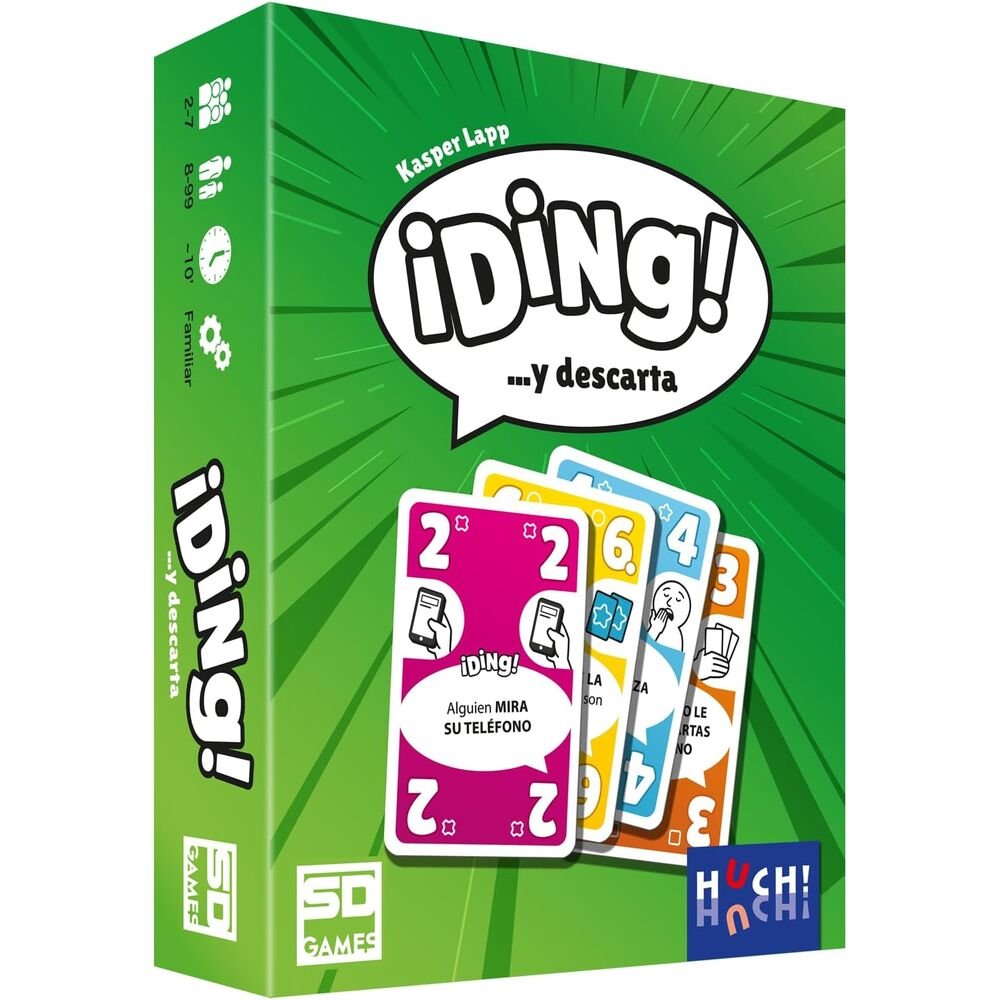 Jogo de Tabuleiro Ding em Espanhol - Divertido e Ágil