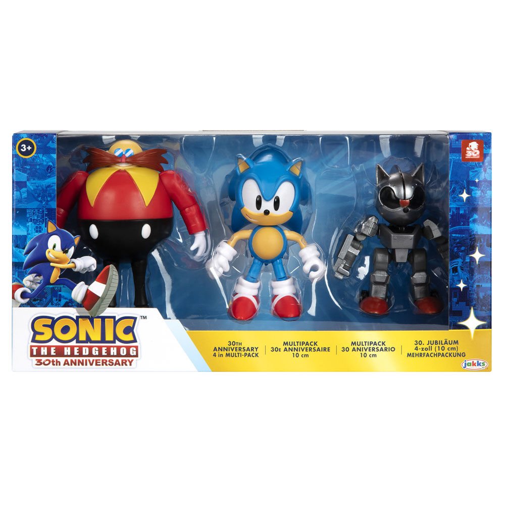 Pack Aniversário Sonic com 3 Figuras de 10cm