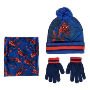 Marvel Spiderman winter set snood hat gloves