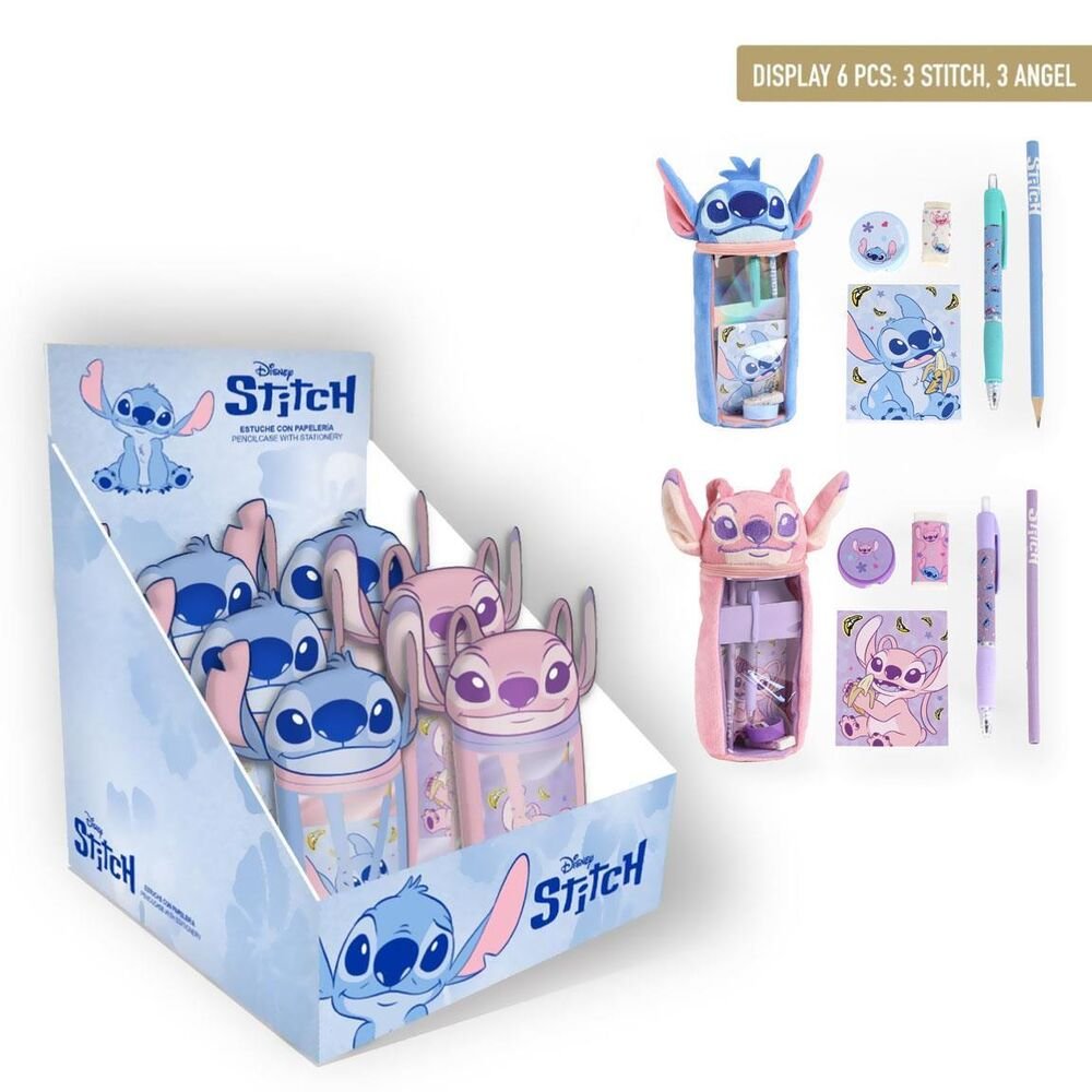 Disney Stitch assorted plush pencil case